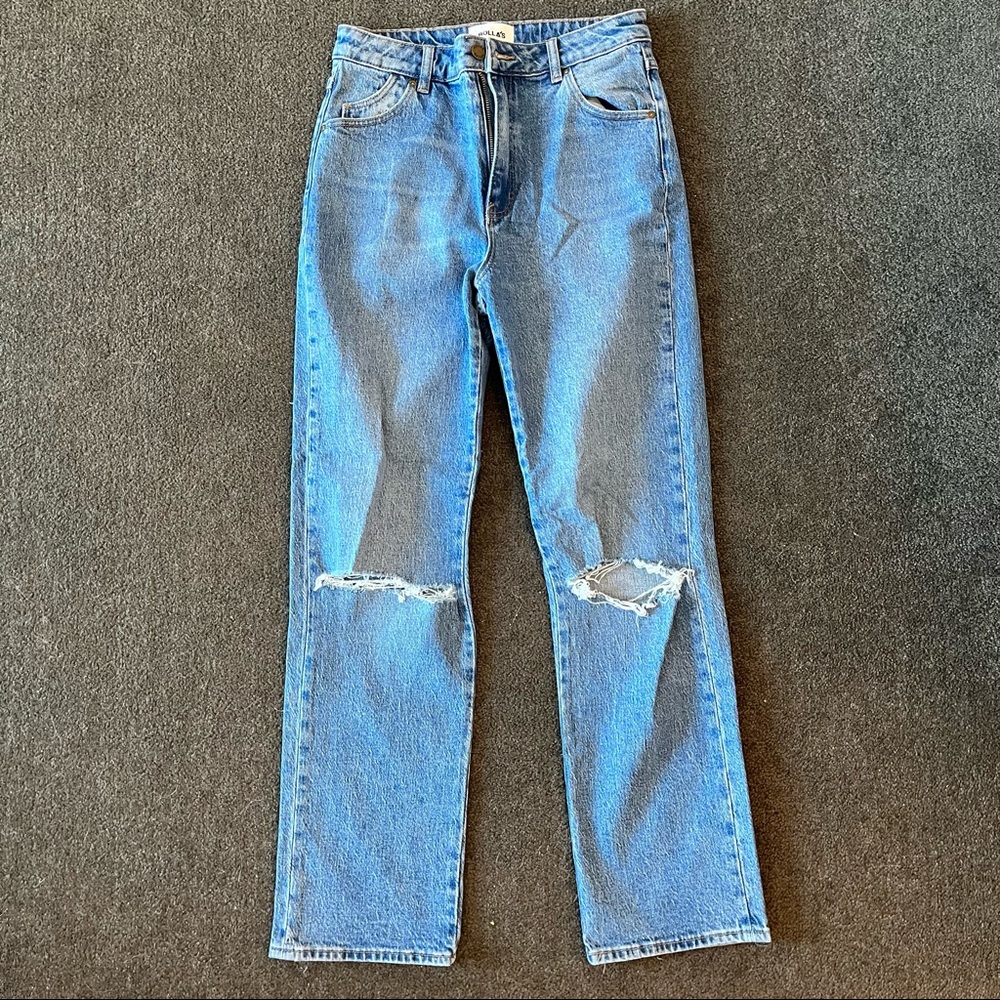 Rollas Original Straight Ripped Jeans